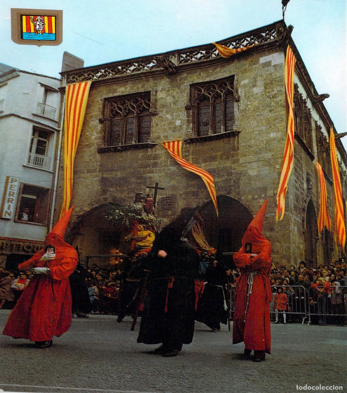 Postales: Postal Perpignan: Procesi&oacute;n de la Sanch en la Place de la Loge
