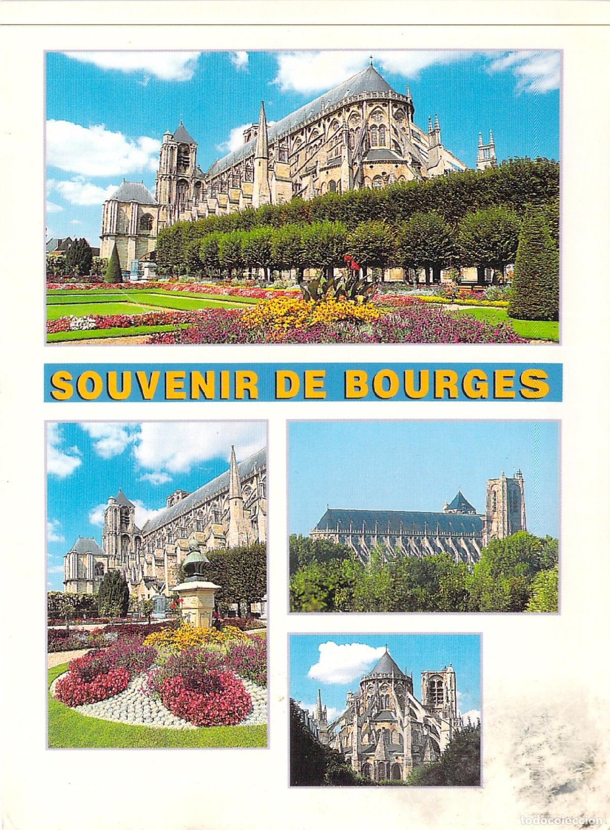 Postales: Tarjeta Postal de Bourges - Catedral y Jardines del Cher