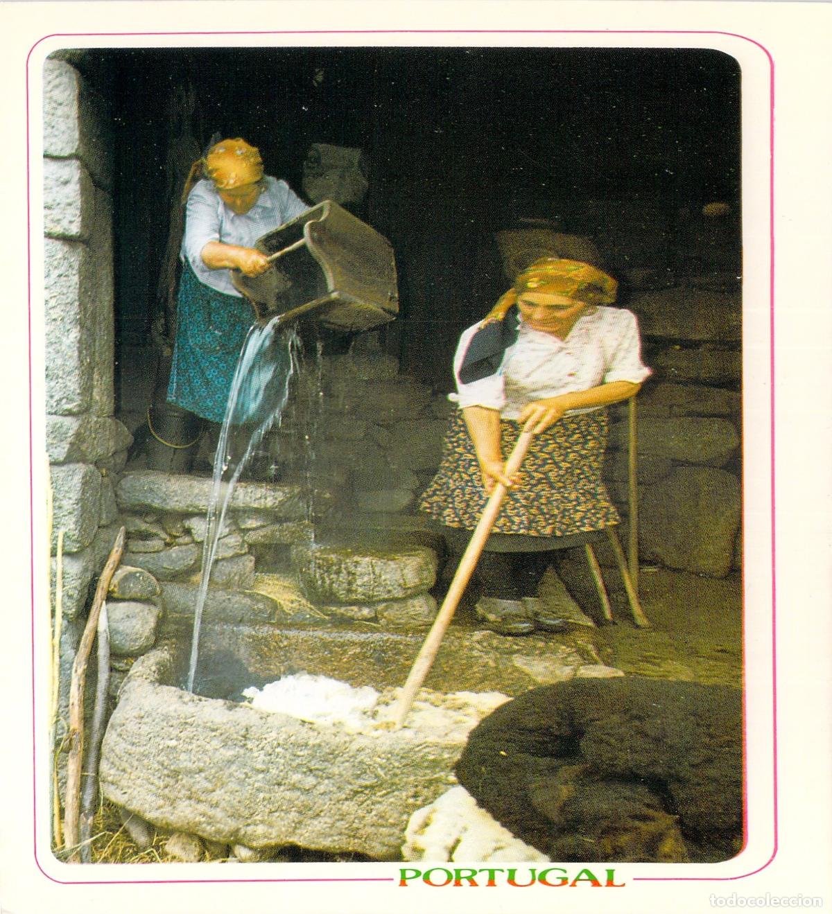 Postales: Postal de Portugal - Lavado Tradicional de la Lana