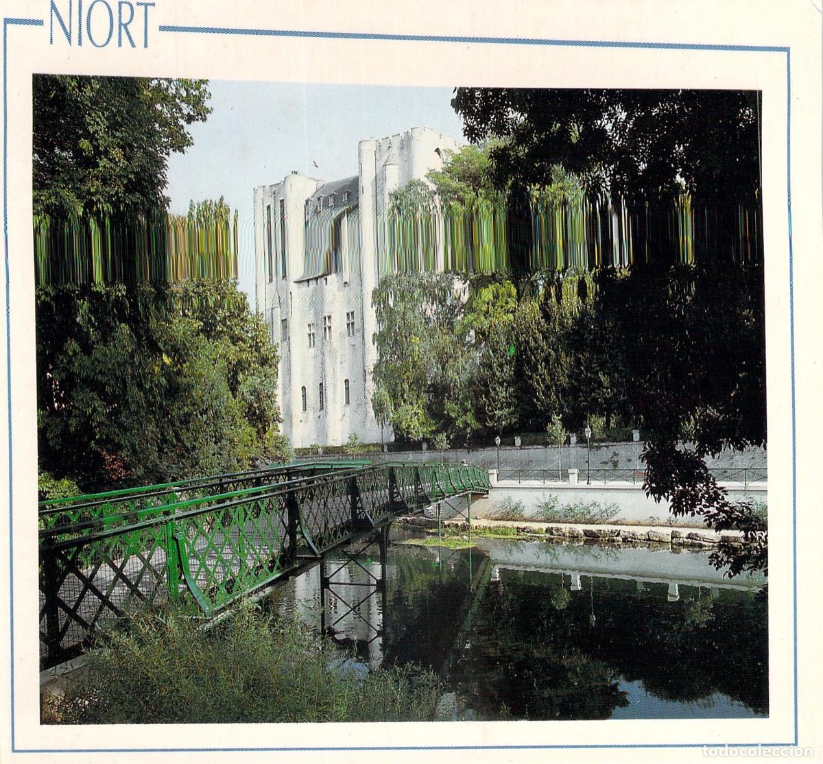 Postales: Postal de Niort, Francia - Vista del Castillo Le Donjon y Puente