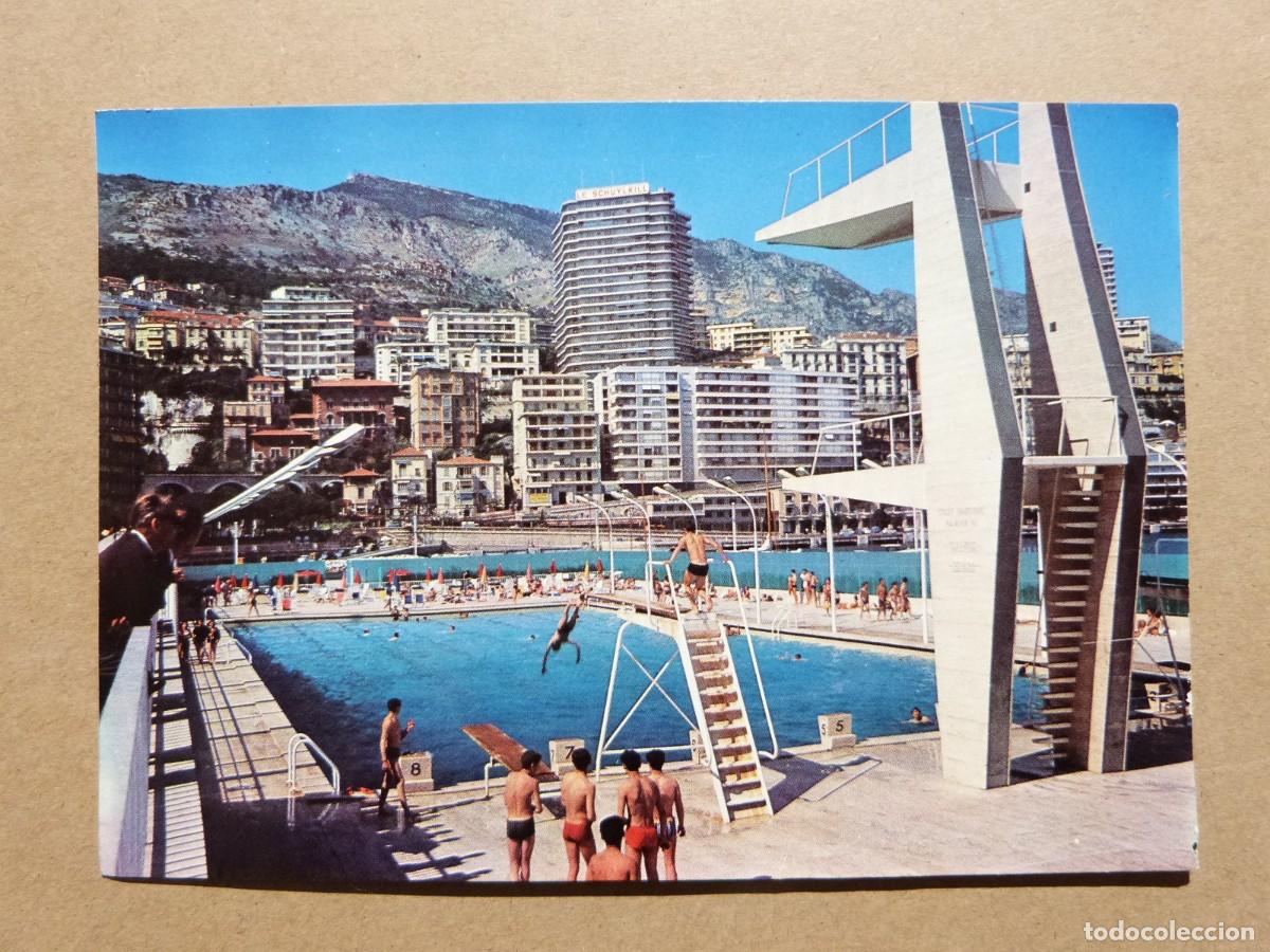 Postales: Postal de Principado de Monaco - La piscina olimpica - Les Sites Mervailleux de la Cote d'Azur