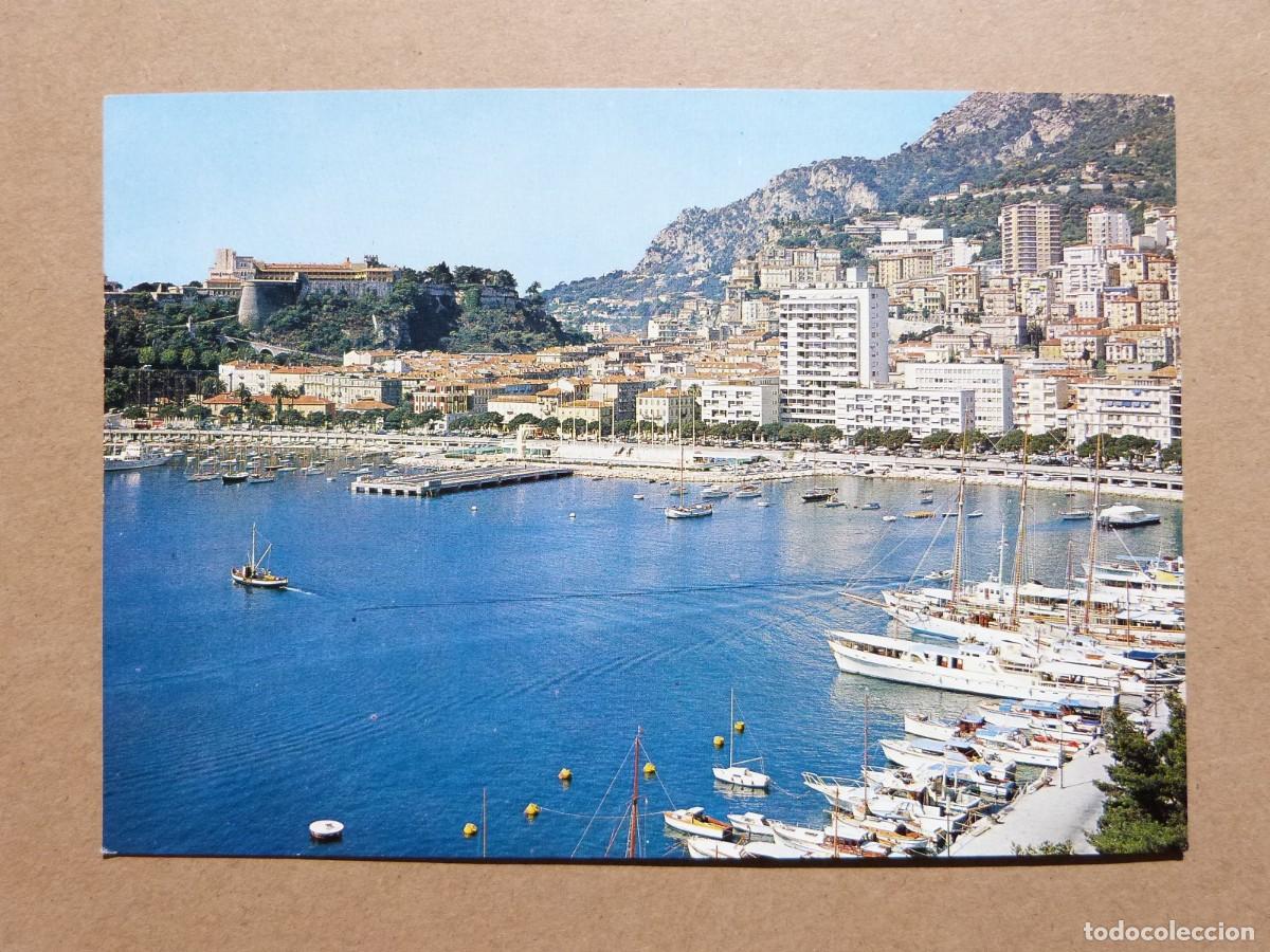 Postales: Postal de Cote d'Azur Principado de Monaco - El Puerto y el Palacio Principesco