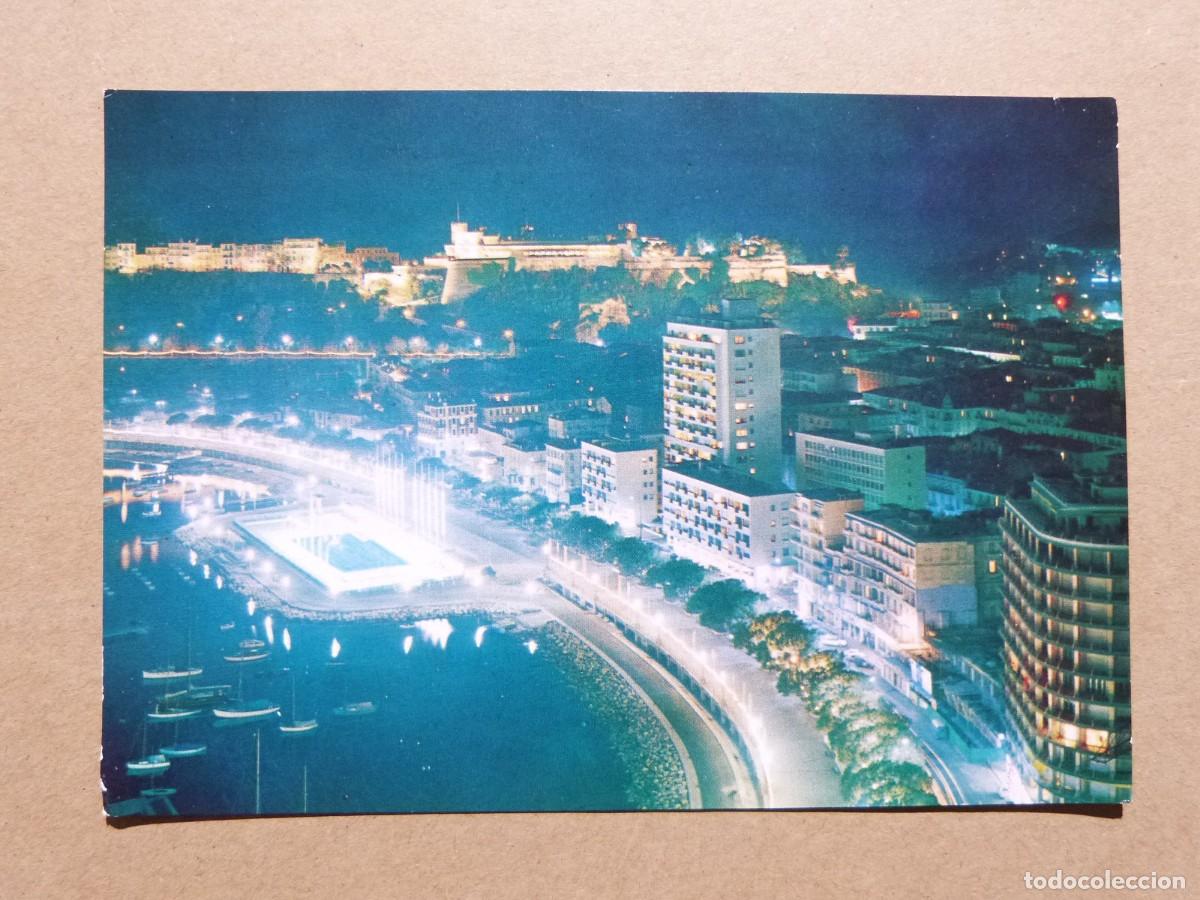 Postales: Postal de Cote d'Azur Principado de Monaco - Las iluminaciones del Puerto y del Palacio