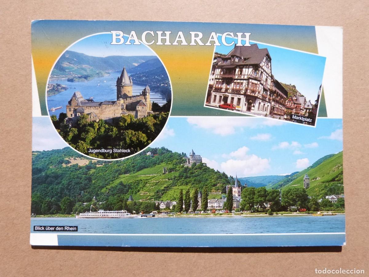 Postales: Postal de Bacharach am Rhein en Alemania Jugendburg Stahleck Markplatz ( Sin escribir circular )