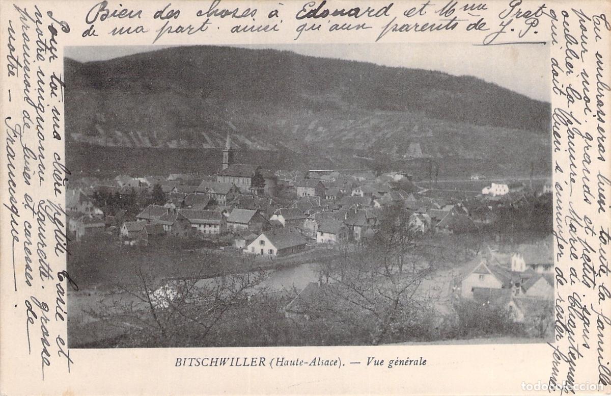 Postales: Postal de Bitschwiller Haute-Alsace Francia Vista General