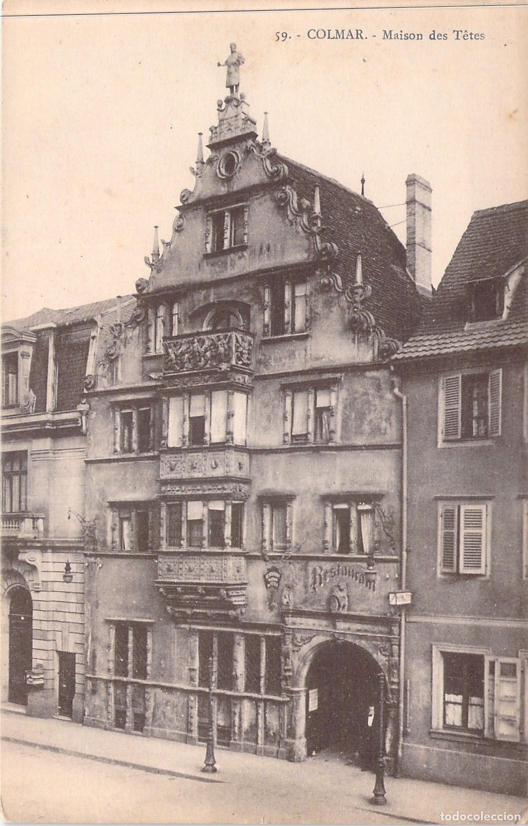 Postales: Postal de la Maison des T&ecirc;tes en Colmar, Alsacia, Francia