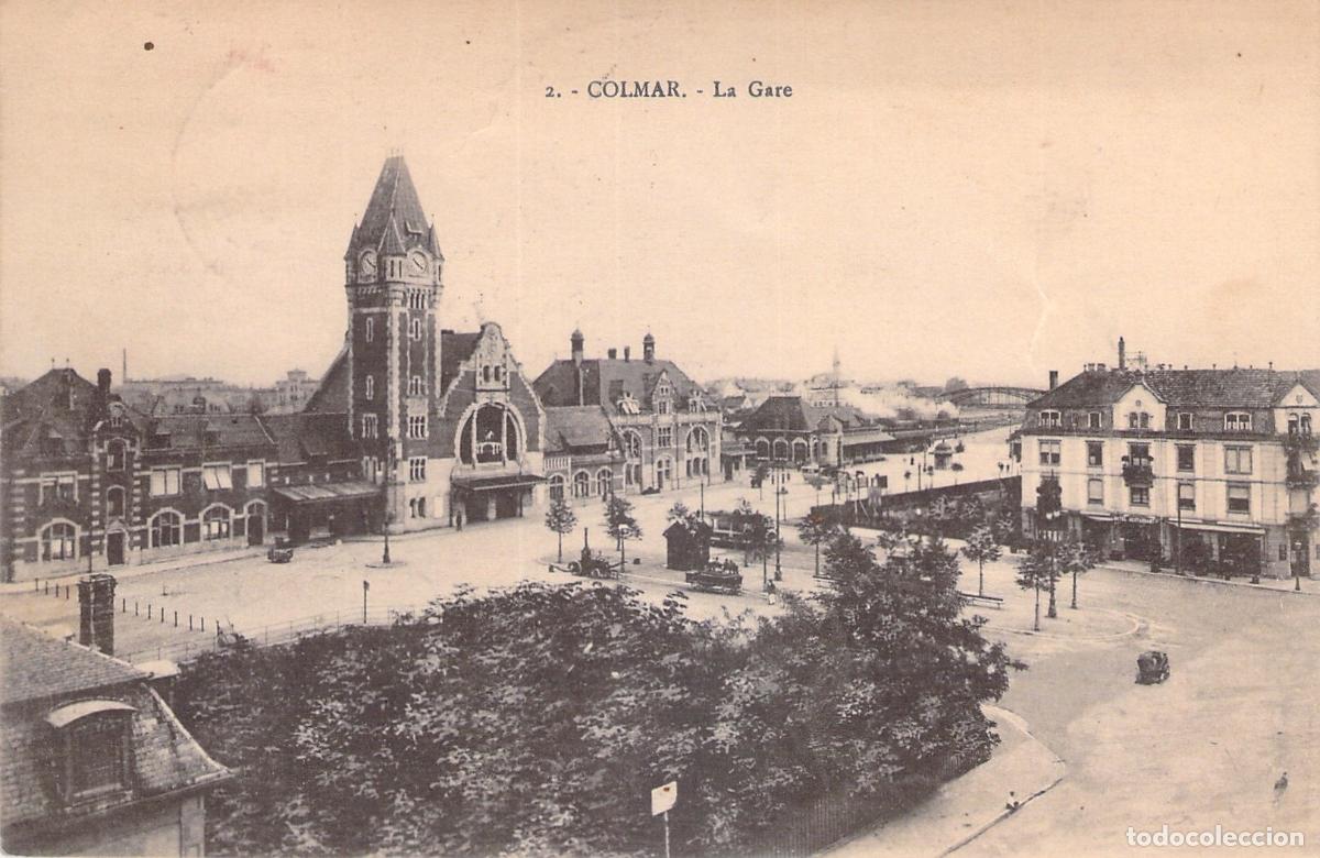 Postales: Postal de la Estaci&oacute;n de Tren de Colmar, Alsacia, Francia