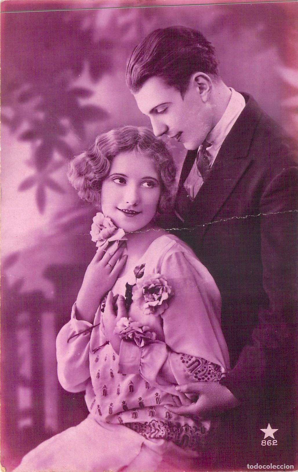 Postales: Postal Francesa con Retrato Art&iacute;stico de Pareja Rom&aacute;ntica