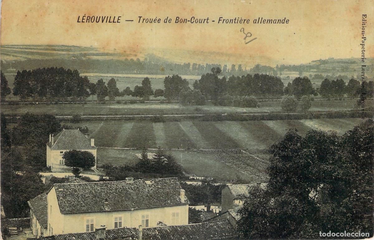 Postales: Postal de L&eacute;rouville: Paisaje Trou&eacute;e de Bon-Court, Lorena Francia