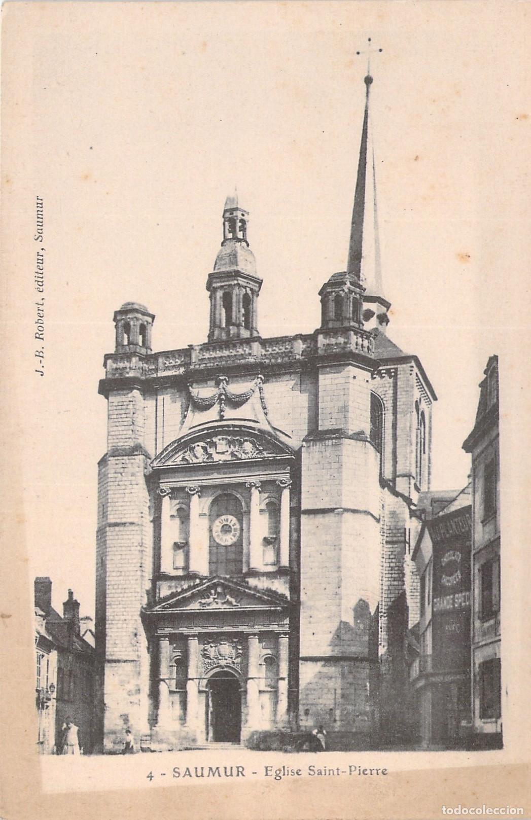 Postales: Tarjeta Postal de la Iglesia de San Pedro en Saumur, Francia