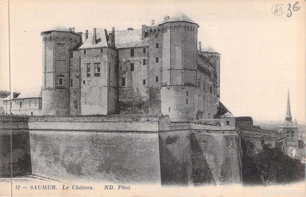 Postcards: Postal Antigua del Castillo de Saumur, Francia