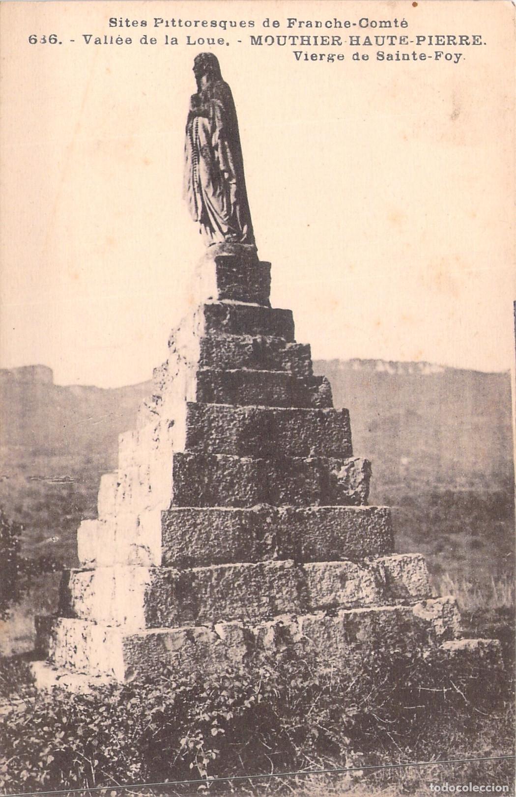 Postales: Postal de la Vierge de Sainte-Foy en Mouthier-Haute-Pierre, Francia