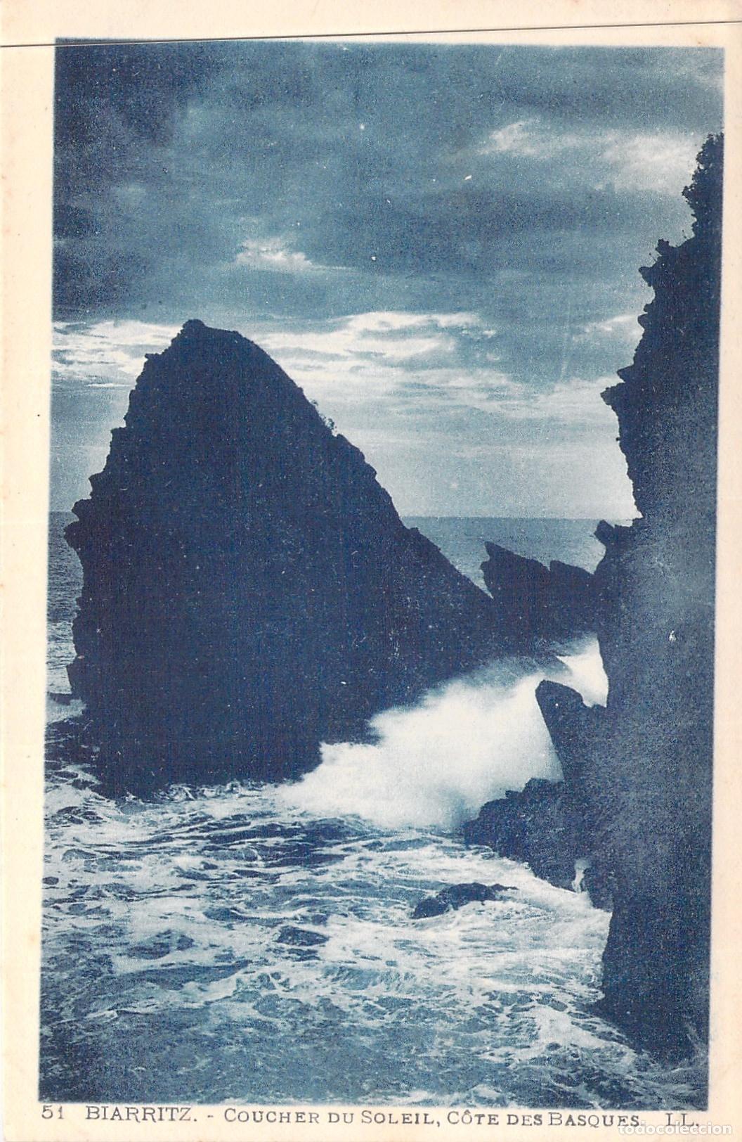 Postales: Postal de Biarritz: Atardecer en la Costa de los Vascos