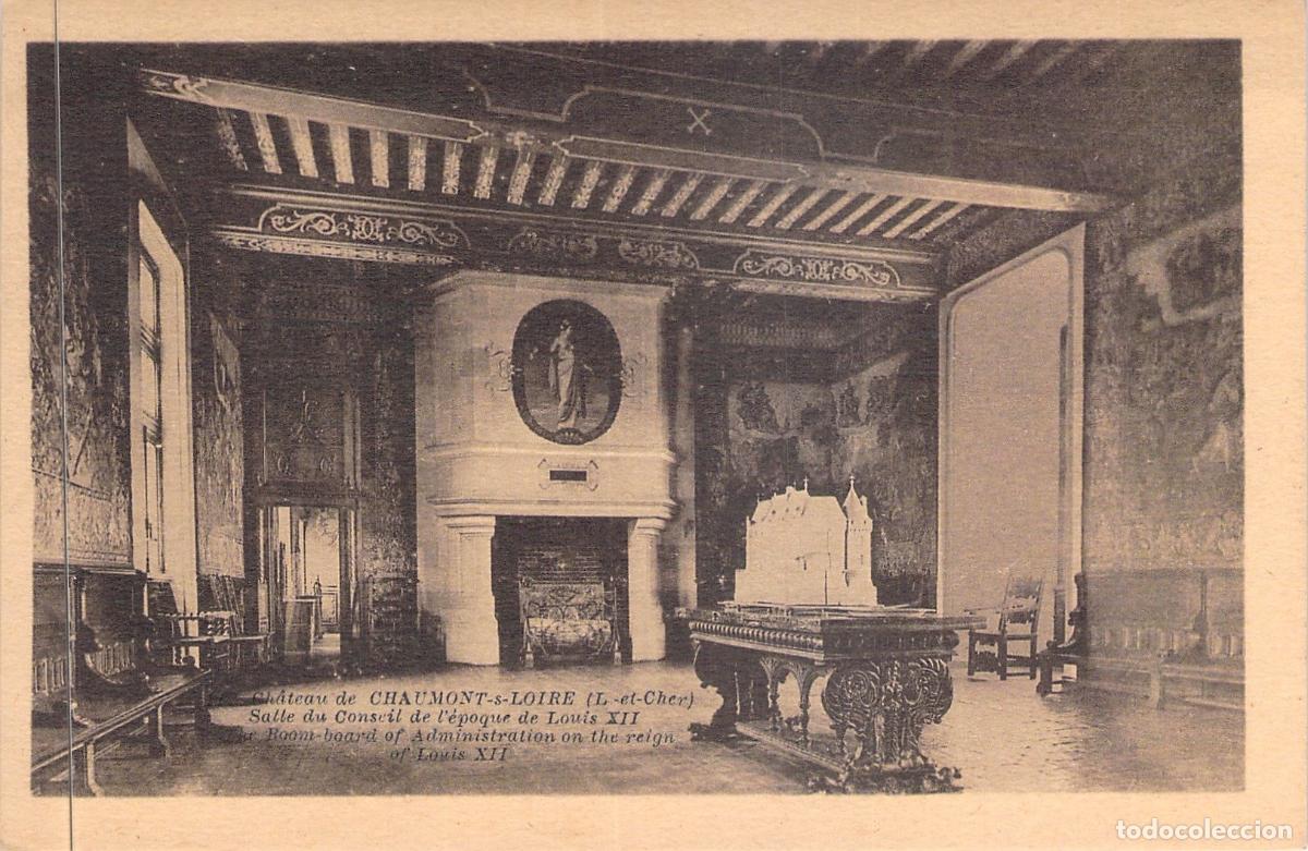 Postales: Postal Castillo de Chaumont-sur-Loire Sala del Consejo &Eacute;poca Luis XII