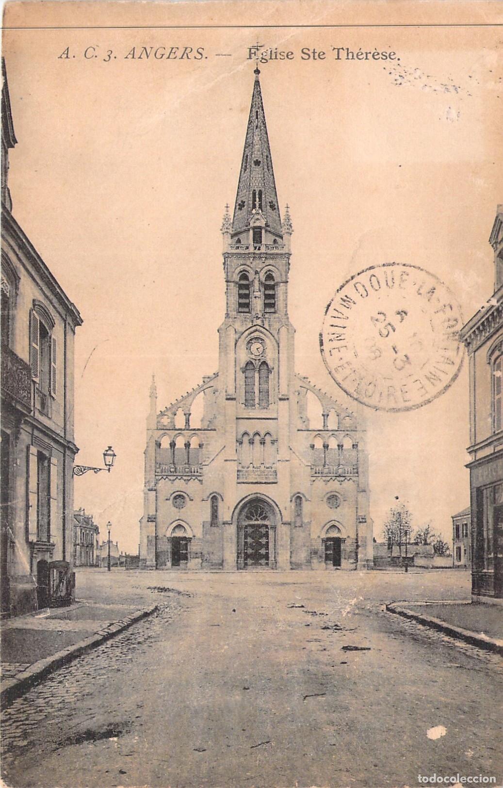 Postales: Postal de la Iglesia de Santa Teresa en Angers, Francia