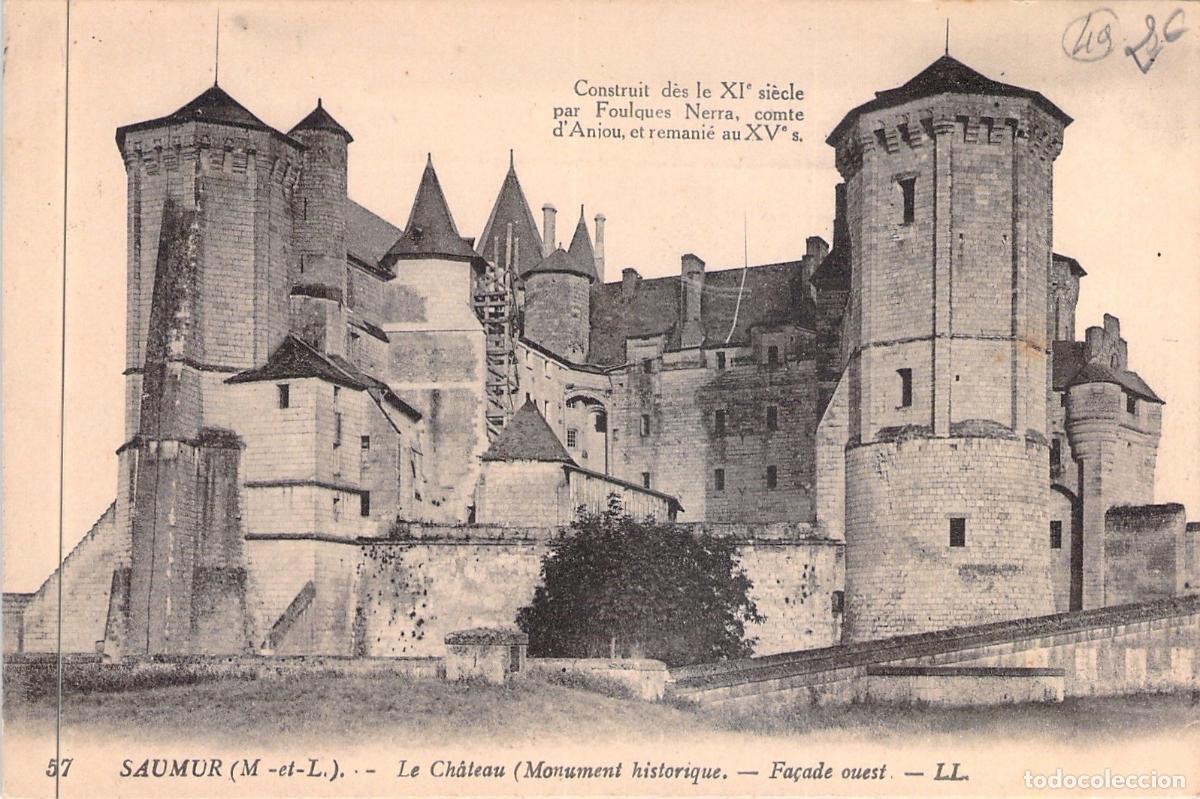 Postales: Tarjeta Postal Castillo de Saumur Francia Fachada Oeste