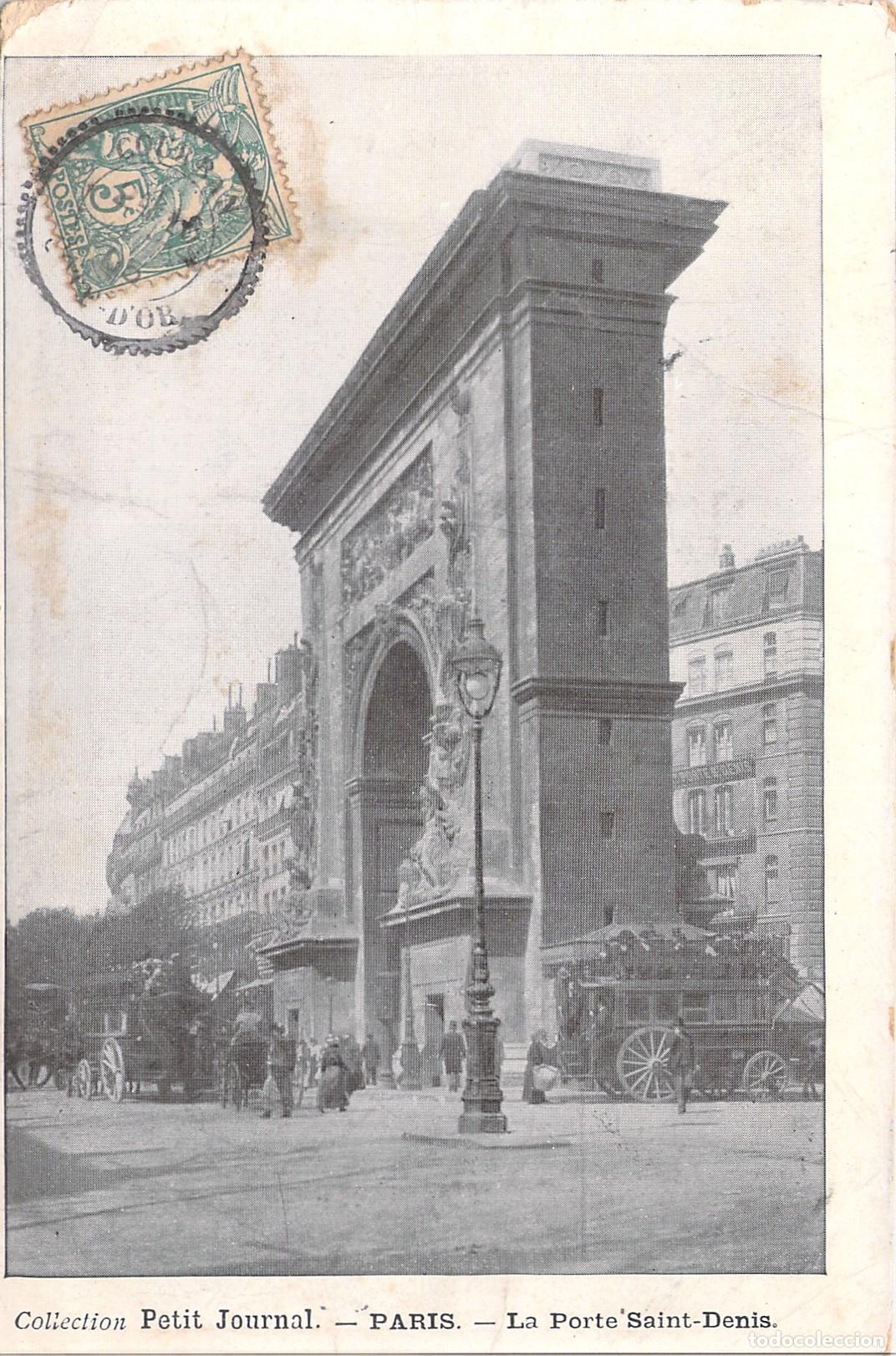 Postales: Postal de la Puerta de Saint-Denis en Par&iacute;s, Francia