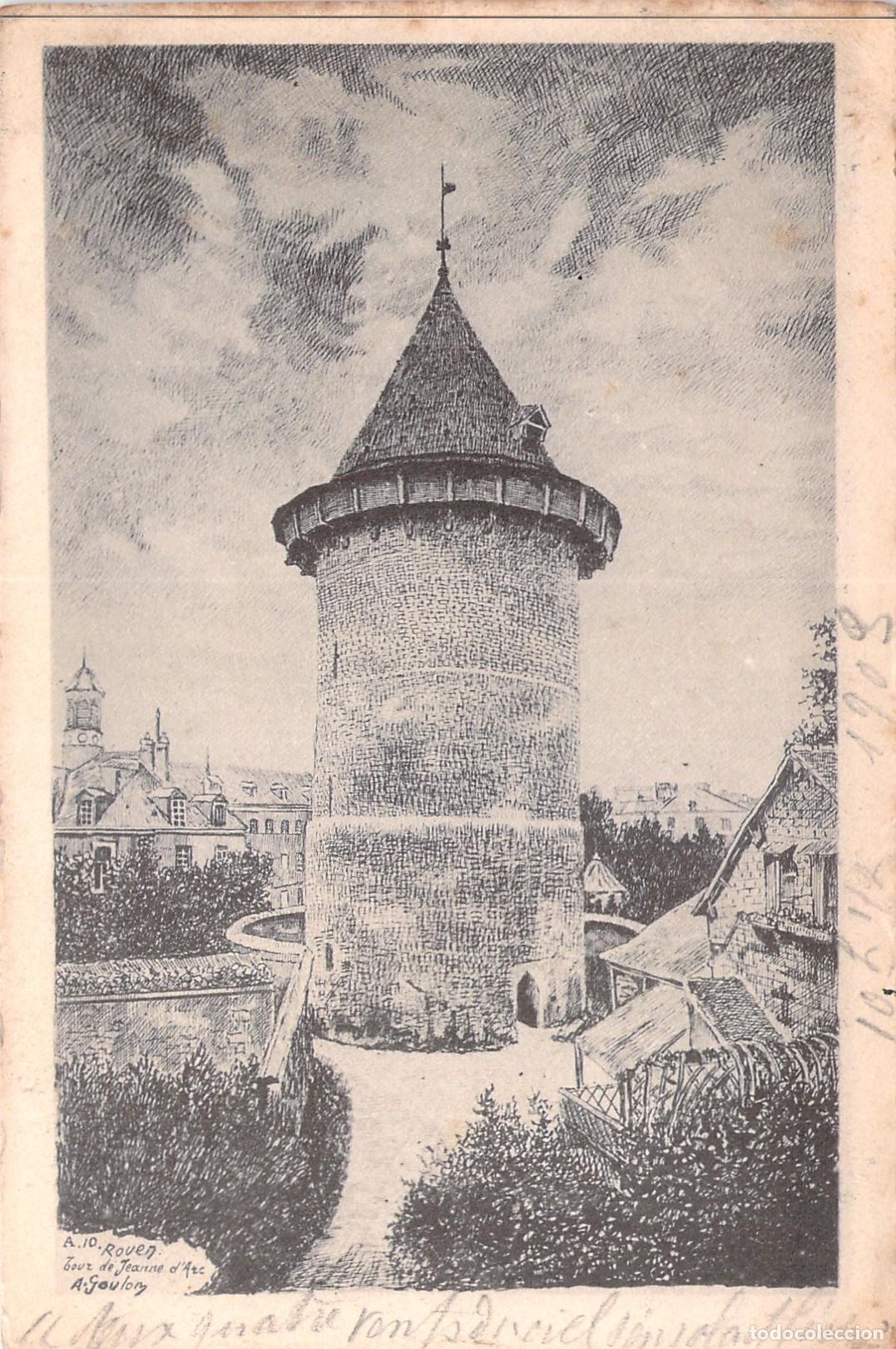 Postales: Postal de la Torre de Juana de Arco en Rouen, Francia
