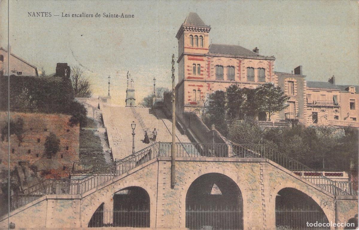 Postales: Postal de Nantes: Escaleras de Santa Ana, Francia