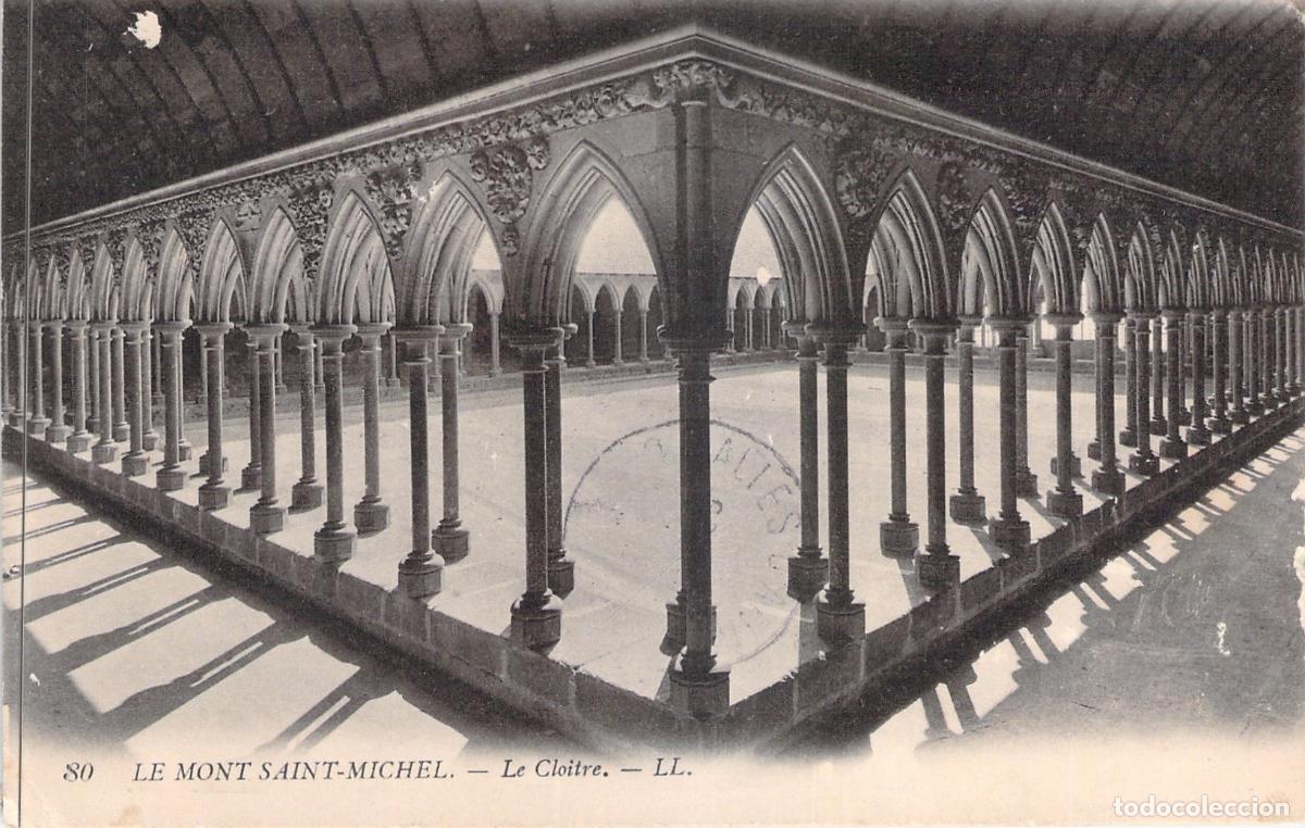 Cartes Postales: Postal de El Claustro en el Mont Saint-Michel, Francia