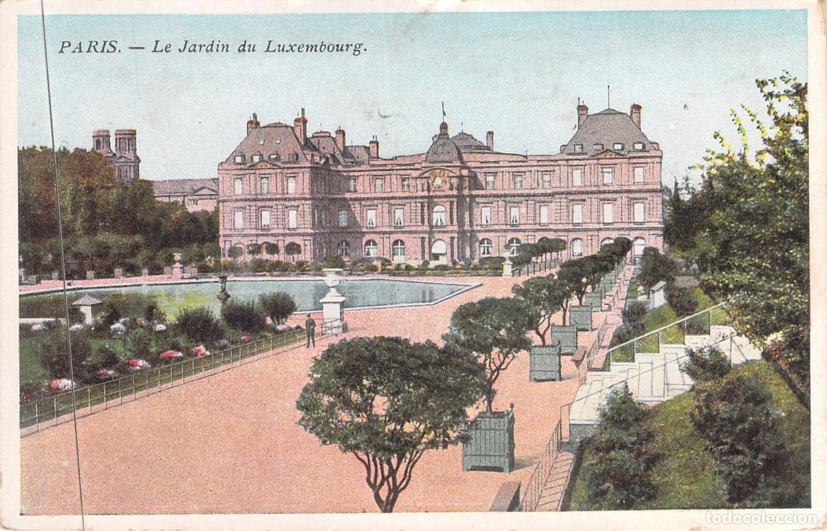 Postales: Postal de Par&iacute;s, Jard&iacute;n del Luxemburgo y el Palacio