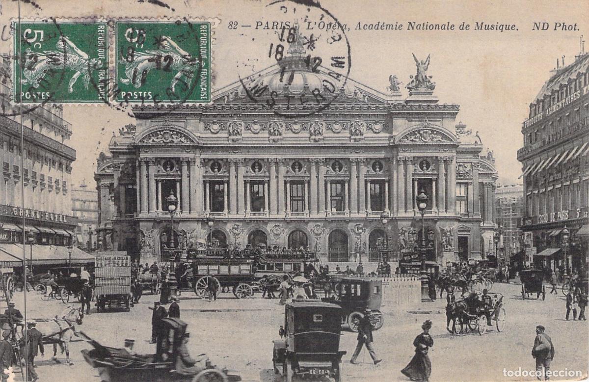 Postales: Tarjeta Postal de la &Oacute;pera de Par&iacute;s y Academia Nacional de M&uacute;sica