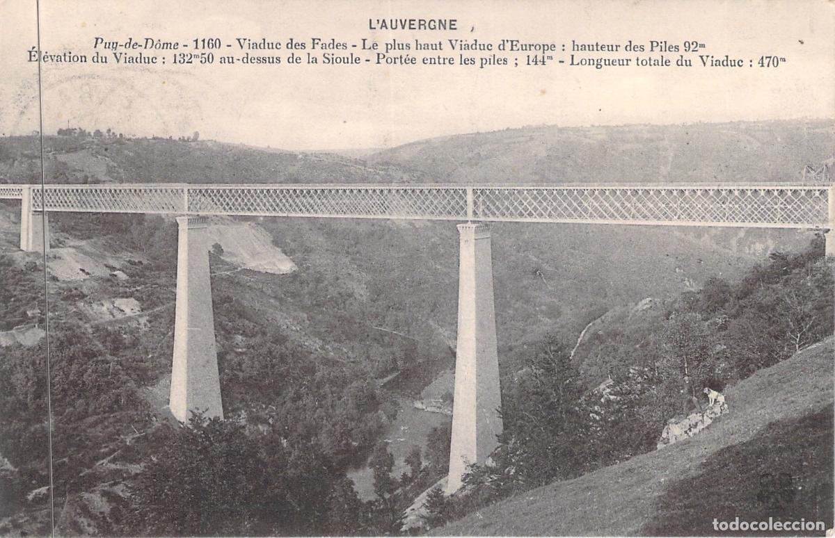 Postales: Postal del Viaducto de las Fades, Puy-de-D&ocirc;me, Auvergne, Francia