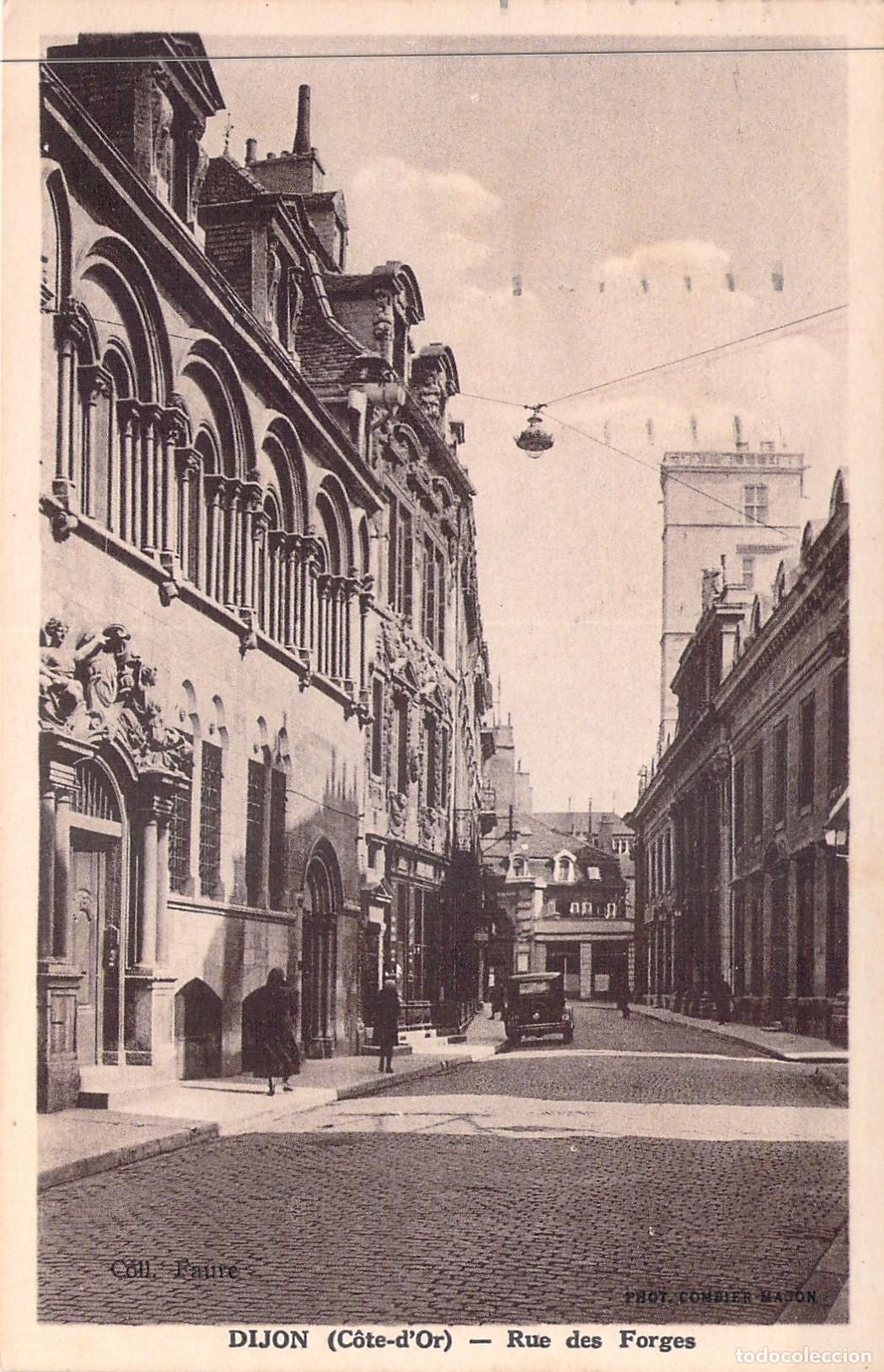 Postales: Postal de Dijon, Francia - Vista de la Rue des Forges y Arquitectura