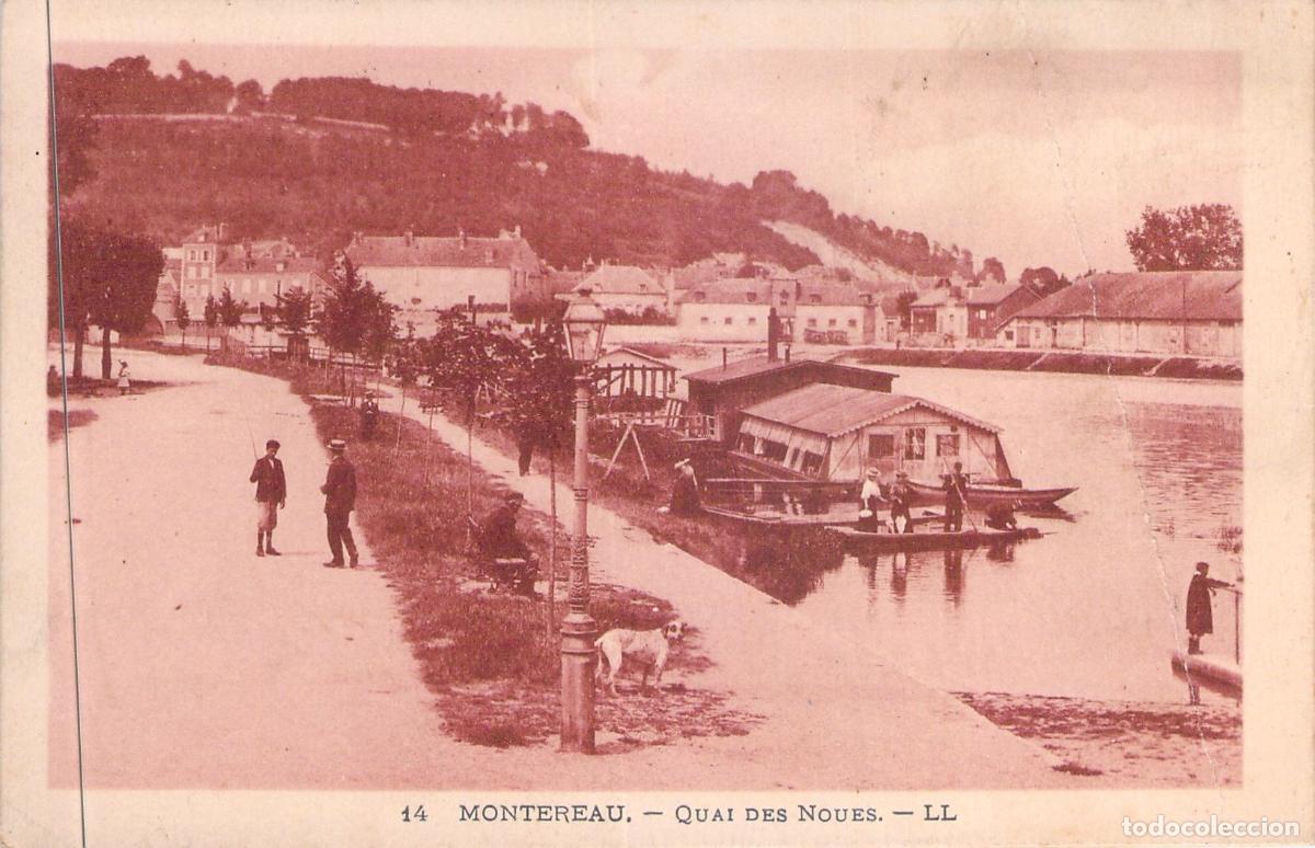 Postales: Postal de Montereau, Quai des Noues, Francia - Escena Fluvial
