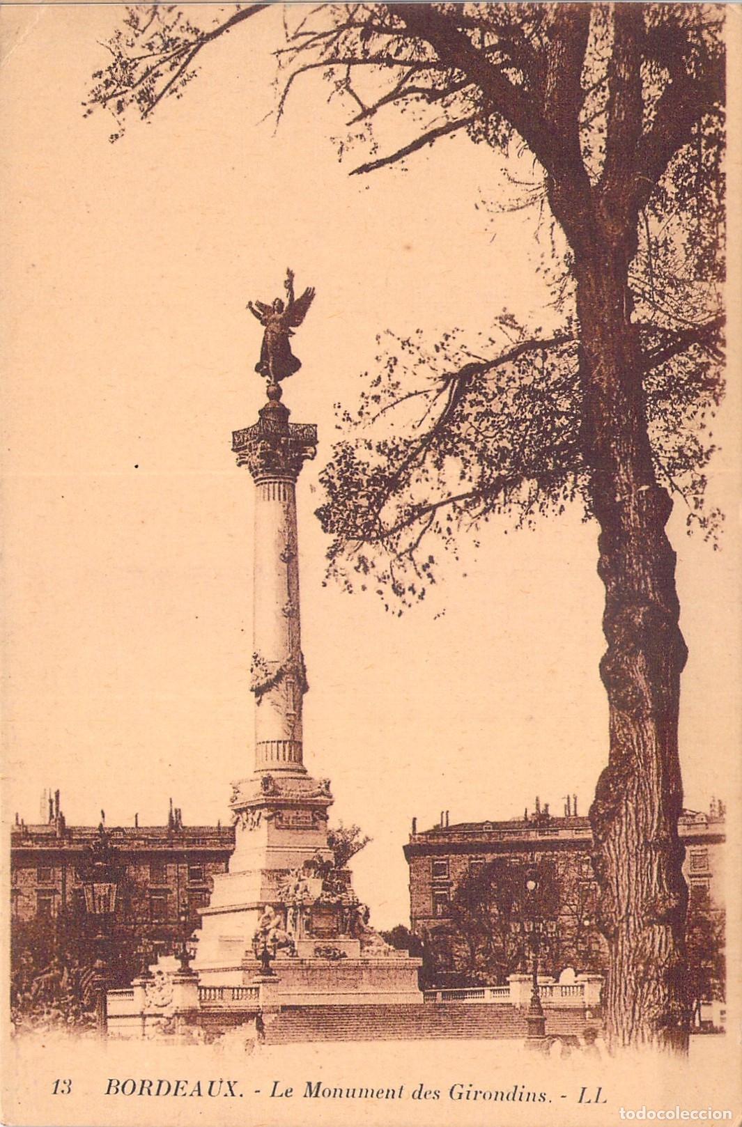 Postales: Postal de Bordeaux, Monumento a los Girondinos, Francia