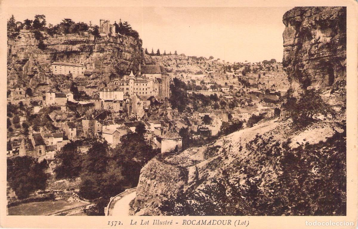 Postales: Postal de Rocamadour, Francia - Vista Panor&aacute;mica del Pueblo