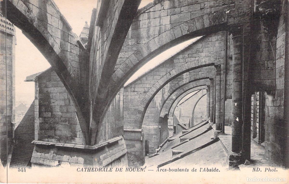 Cartes Postales: Postal Catedral de Rouen Arbotantes del &Aacute;bside Francia
