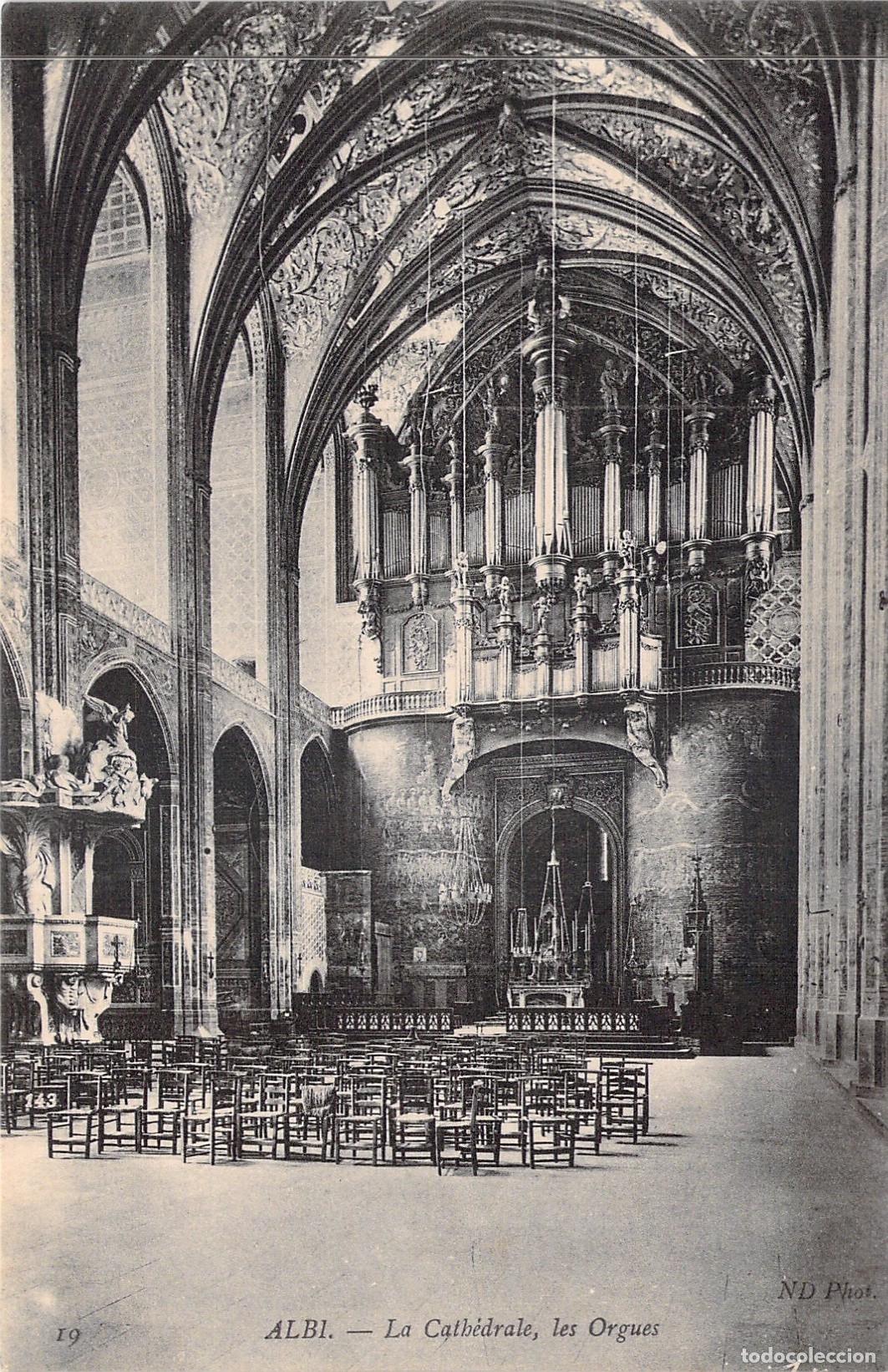 Postales: Postal de la Catedral de Albi y su Gran &Oacute;rgano, Francia