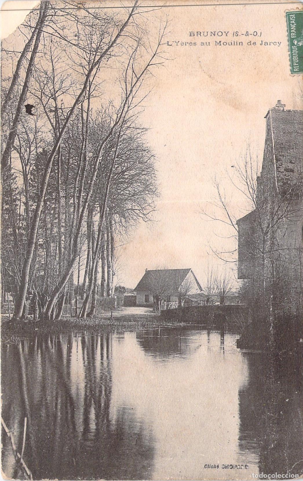 Postales: Postal de Brunoy, El R&iacute;o Y&egrave;res en el Molino de Jarcy, Francia