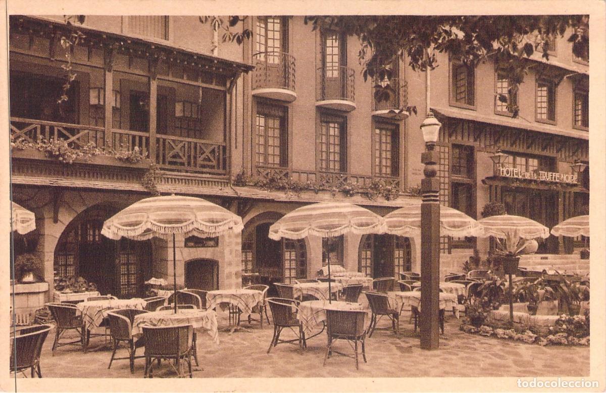 Postales: Postal Hotel de la Truffe Noire, Terraza y Fachada, Brive, Francia