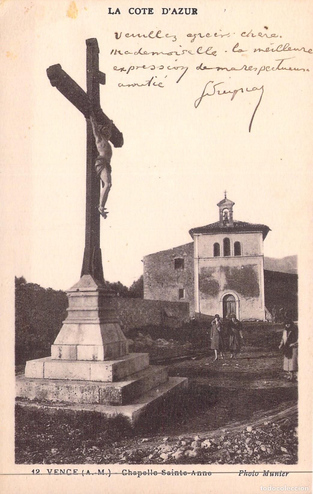 Postales: Postal de Vence: Chapelle Sainte-Anne y Calvario, Francia