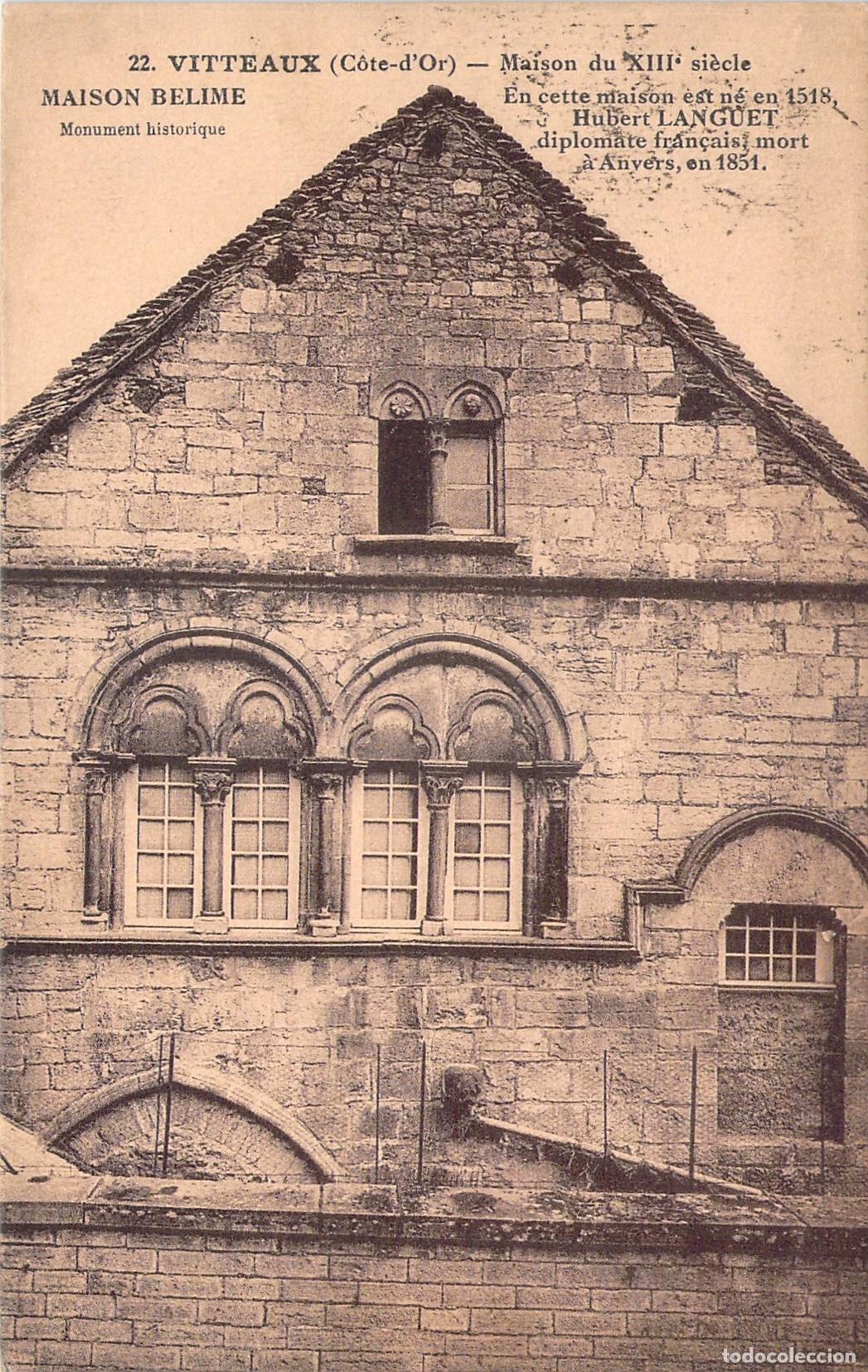 Postales: Postal de la Maison Belime en Vitteaux, Francia - Monumento Hist&oacute;rico