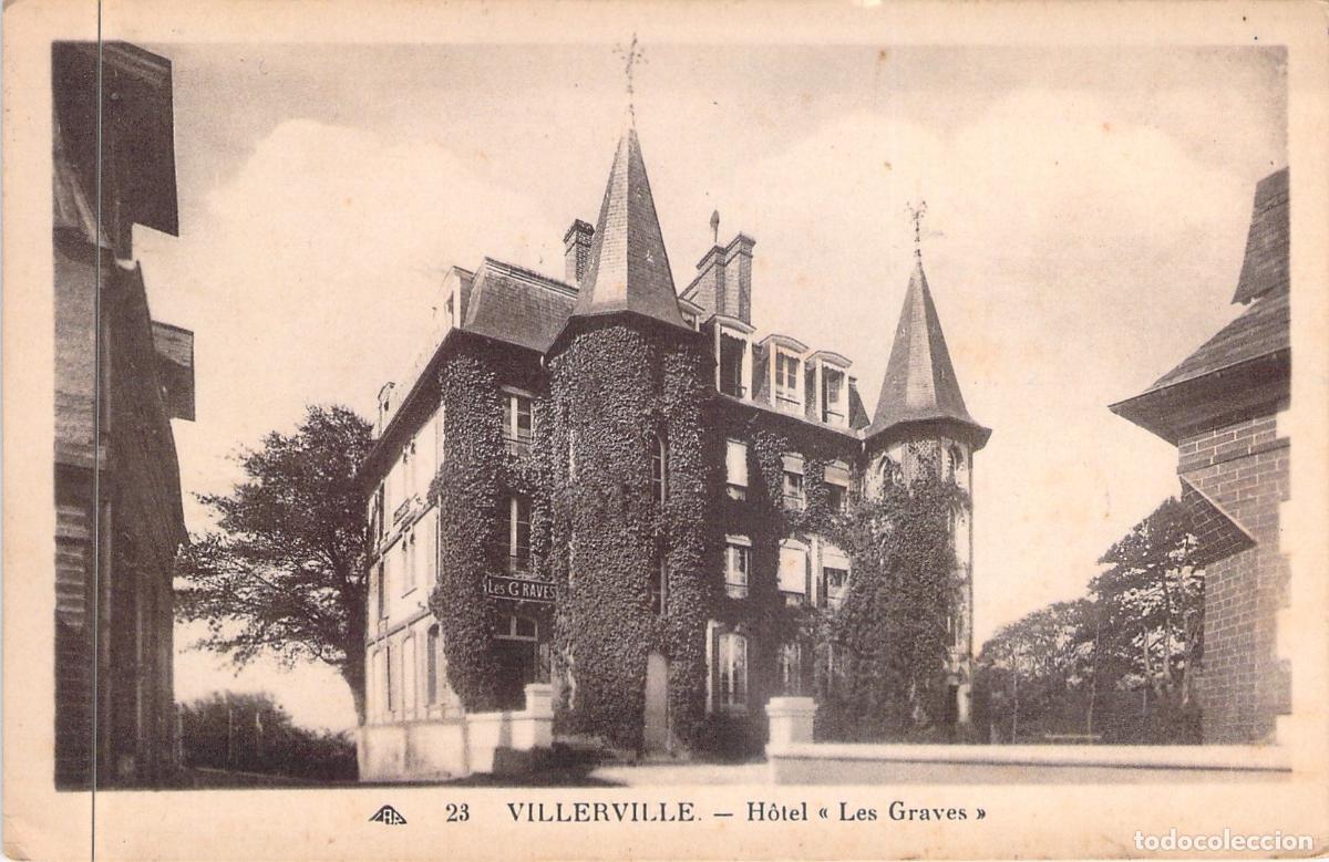 Postales: Postal de Villerville, Francia - H&ocirc;tel Les Graves en Normand&iacute;a