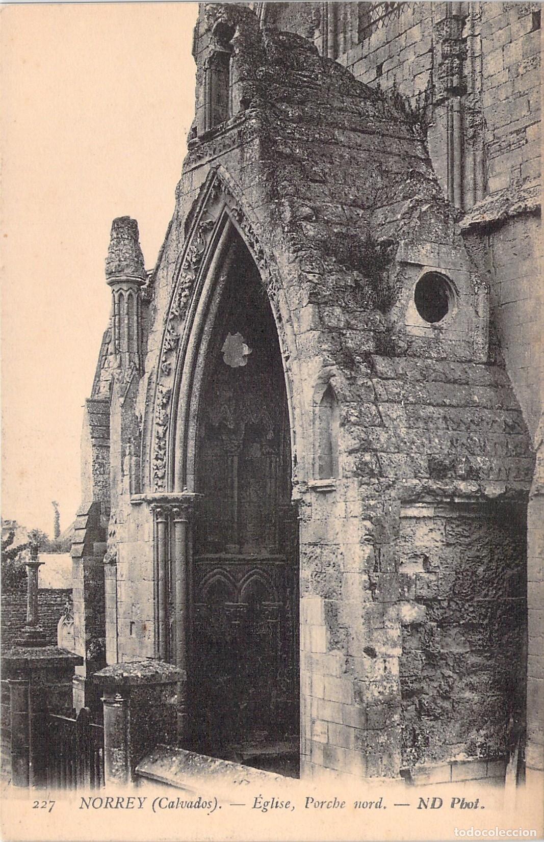 Postales: Postal de la Iglesia de Norrey, Calvados - P&oacute;rtico Norte