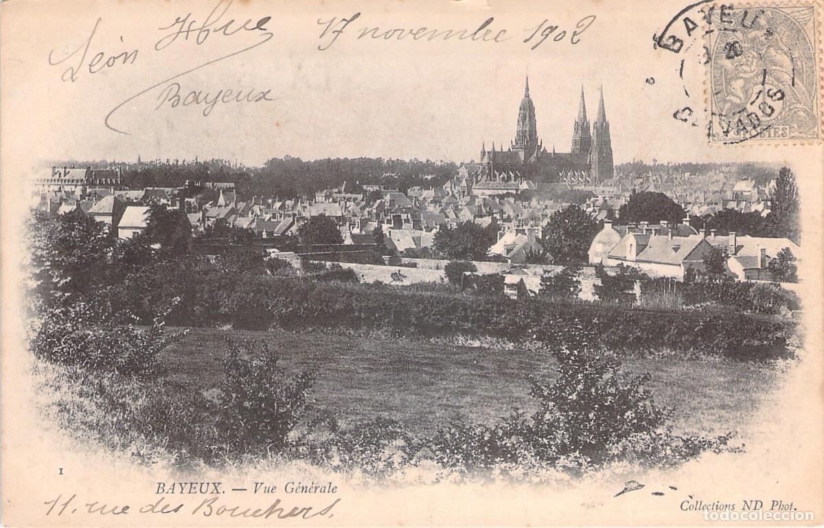 Postales: Postal de Bayeux, Francia: Vista General con Catedral
