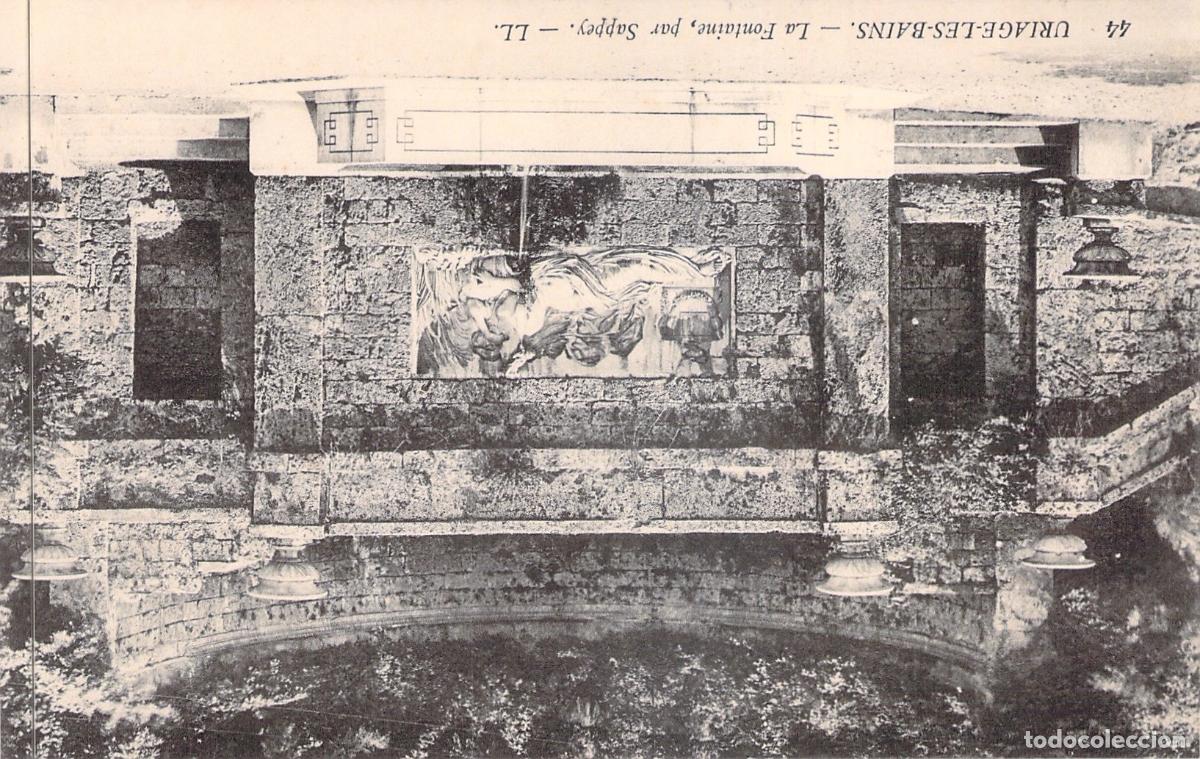 Postales: Postal de Uriage-les-Bains, La Fontaine por Sappey, Francia