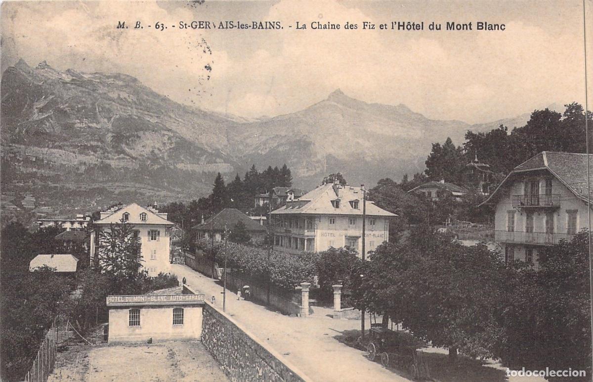 Postales: Postal de Saint-Gervais-les-Bains, Hotel du Mont Blanc y Alpes
