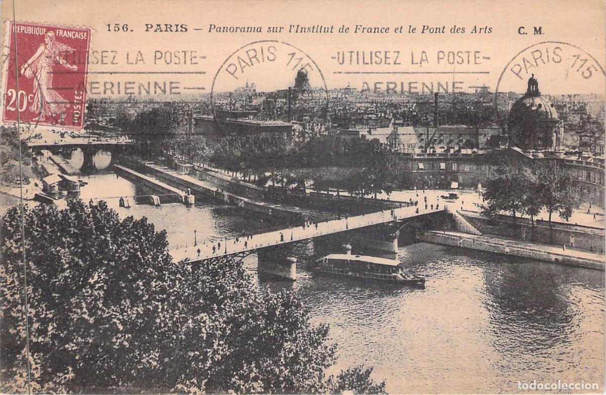 Postkarten: Postal de Par&iacute;s: Panorama del Institut de France y el Pont des Arts