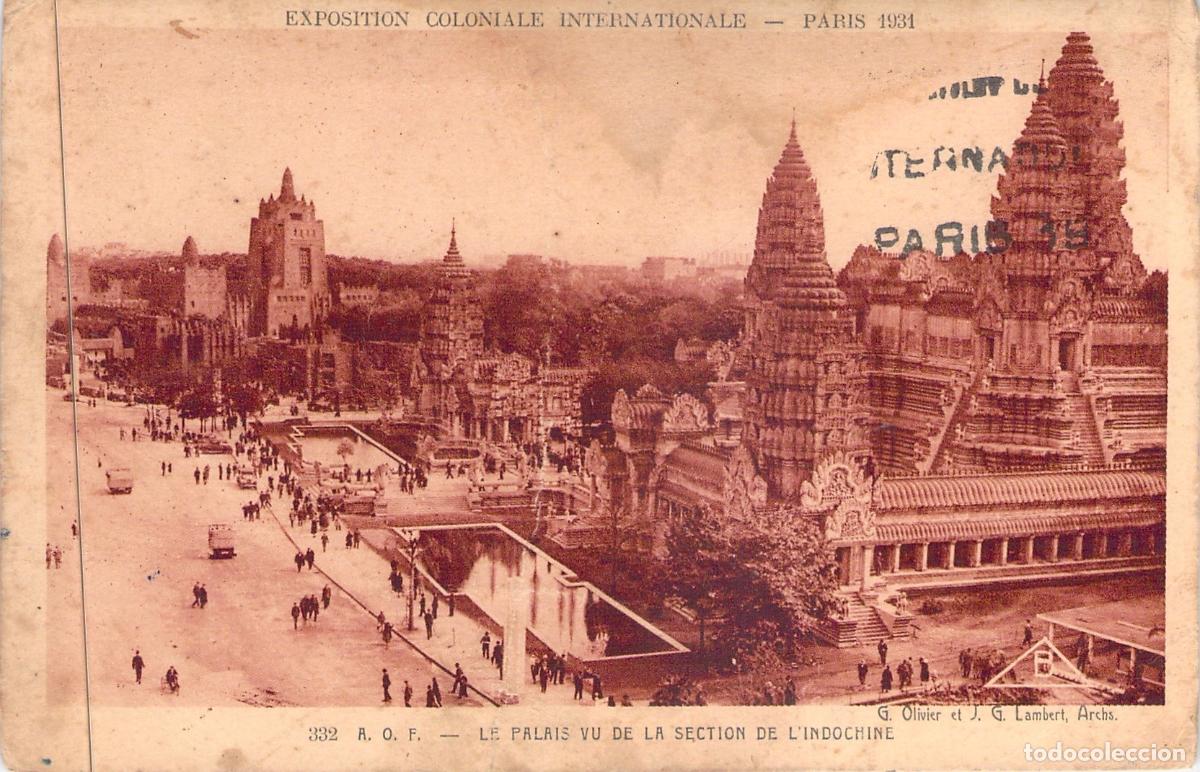 Postkarten: Postal de la Exposici&oacute;n Colonial de Par&iacute;s: El Palacio de Indochina