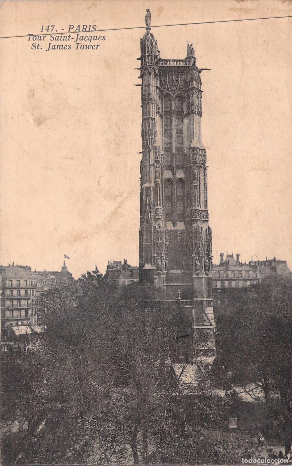 Postcards: Postal de la Torre Saint-Jacques en Par&iacute;s, Francia