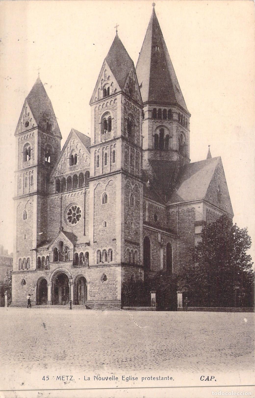 Postcards: Postal de Metz, Francia - La Nueva Iglesia Protestante (Temple Neuf)