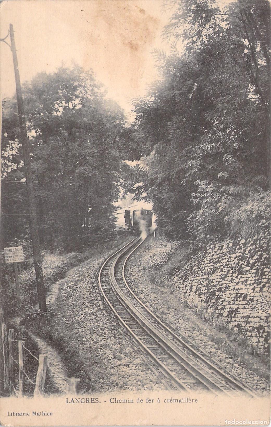 Postcards: Postal de Langres: Chemin de fer &agrave; cr&eacute;maill&egrave;re, Ferrocarril de Cremallera