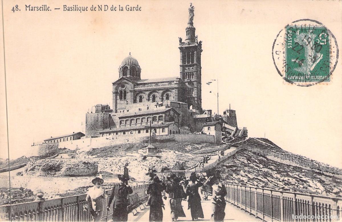 Cartoline: Postal de la Bas&iacute;lica Notre-Dame de la Garde en Marsella