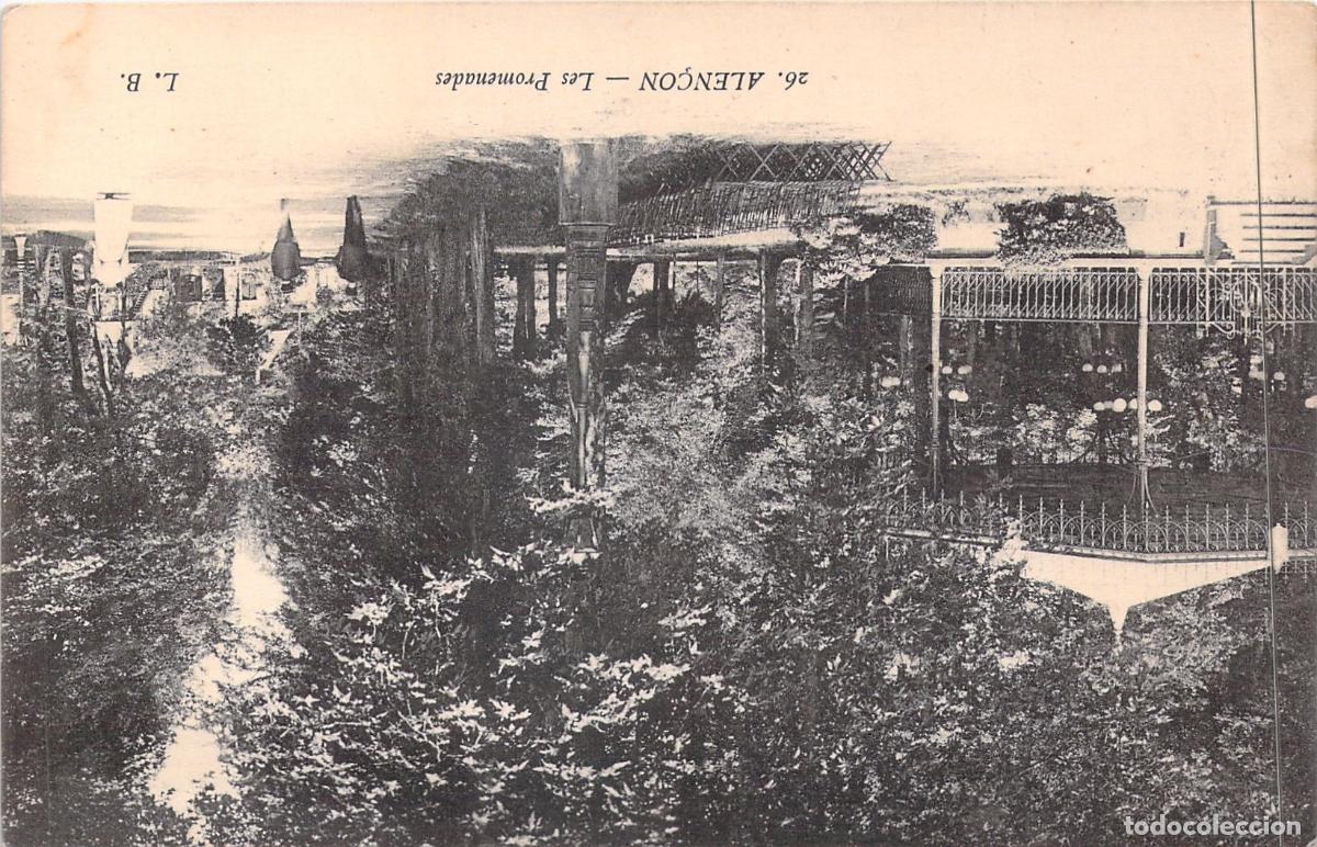 Cartoline: Postal de Alen&ccedil;on - Les Promenades y Kiosco de M&uacute;sica