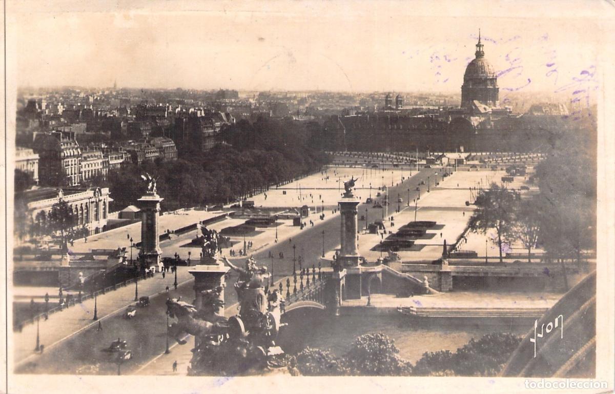 Postkarten: Postal de Par&iacute;s: Puente Alejandro III y Explanada de los Inv&aacute;lidos